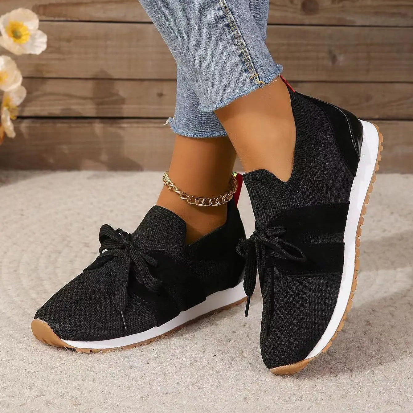 Women's Orthopaedic Pain Relief Mesh Lace-Up Sneakers - Supportive, Breathable Walking Shoes