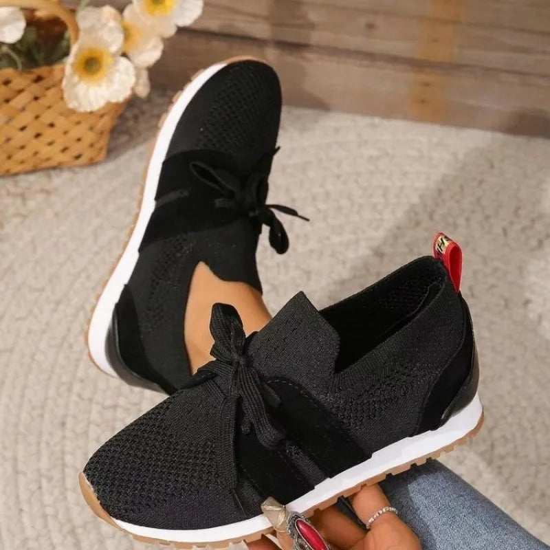 Women's Orthopaedic Pain Relief Mesh Lace-Up Sneakers - Supportive, Breathable Walking Shoes