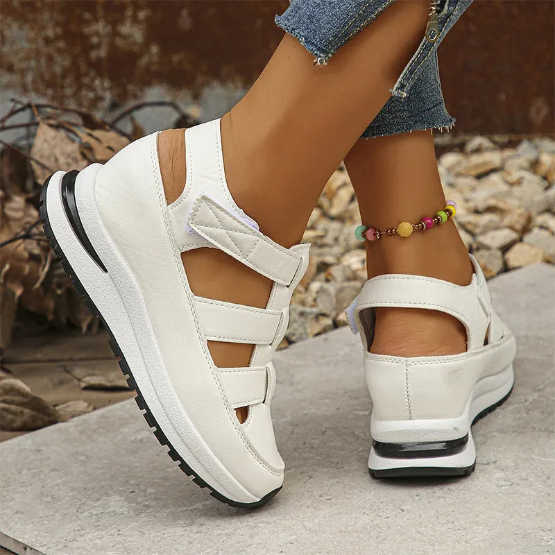Women's Orthopaedic Pain Relief Platform Sandals with Adjustable Straps for Comfort and Support