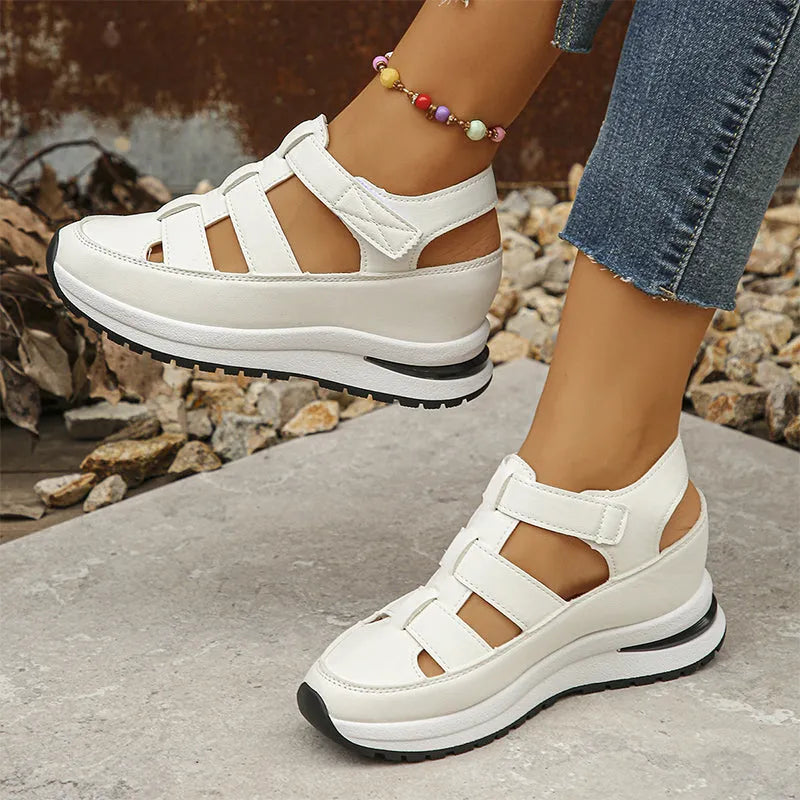 Women's Orthopaedic Pain Relief Platform Sandals with Adjustable Straps for Comfort and Support