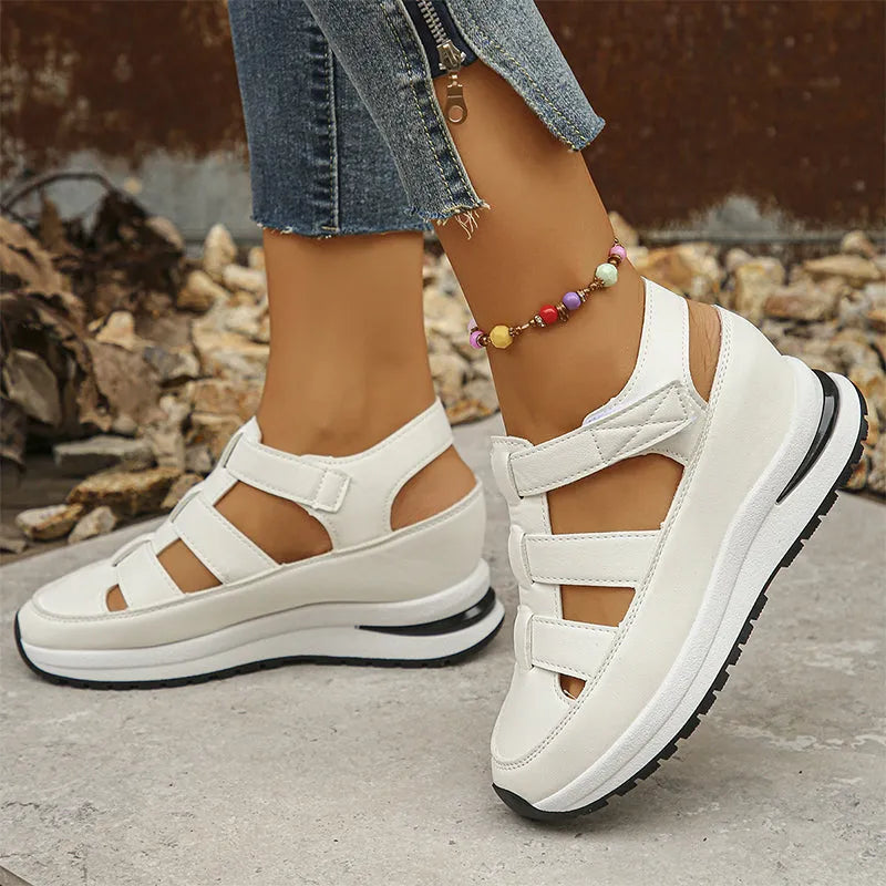 Women's Orthopaedic Pain Relief Platform Sandals with Adjustable Straps for Comfort and Support