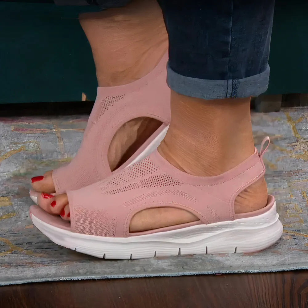 Women's Orthopaedic Pain Relief Sandals - Open Toe, Cushioned Sole for All-Day Comfort Pink