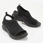 Women's Orthopaedic Pain Relief Sandals - Open Toe, Cushioned Sole for All-Day Comfort Black