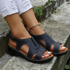 Women's Pain Relief Orthopaedic Sandals with Arch Support & Comfort Sole for All-Day Wear Blue