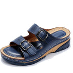 Women's Orthopaedic Pain Relief Slide Sandals with Adjustable Buckle Straps for Comfort and Support