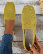 Women's Orthopaedic Slip-On Flats - Loafers with Non-Slip Sole for Comfort and Stability Yellow