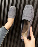Women's Orthopaedic Slip-On Flats - Loafers with Non-Slip Sole for Comfort and Stability Grey