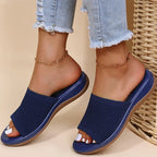 Women's Orthopaedic Slip-On Sandals - Lightweight, Breathable, Supportive Comfort Blue