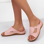 Women's Orthopaedic Slip-On Sandals with Arch Support for Daily Comfort and Stability Pink