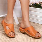 Women's Orthopaedic Slip-On Sandals with Arch Support for Daily Comfort and Stability Orange