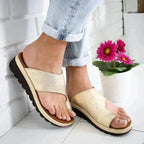 Women's Orthopaedic Slip-On Sandals with Toe Support for All-Day Comfort and Style