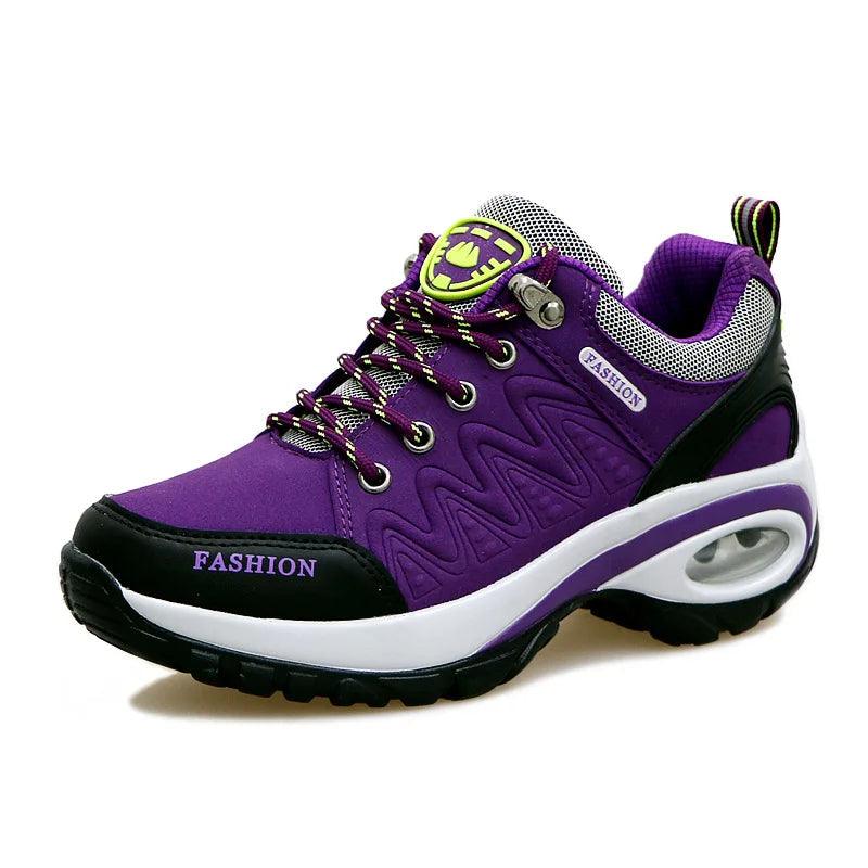 Orthopaedic Women's Slip-On Pain Relief Shoes - Comfortable Fit Purple