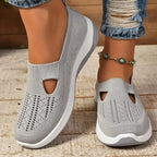 Women's Orthopaedic Slip-On Shoes with Arch Support - Breathable Comfort Footwear Grey