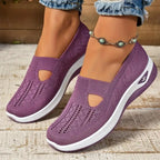 Women's Orthopaedic Slip-On Shoes with Arch Support - Breathable Comfort Footwear Purple