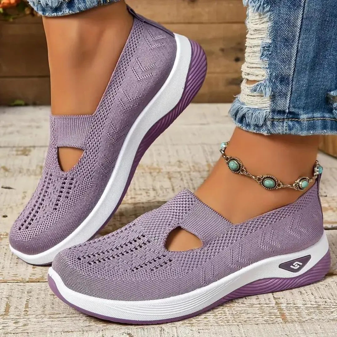 Women's Orthopaedic Slip-On Shoes with Arch Support - Breathable Comfort Footwear Aqua