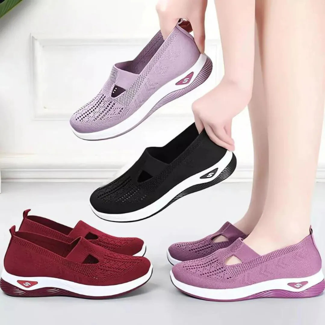 Women's Orthopaedic Slip-On Shoes with Arch Support - Breathable Comfort Footwear