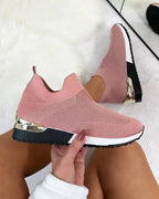 Women's Orthopaedic Pain Relief Slip-On Sneakers - Stylish, Comfortable, All-Day Support Pink