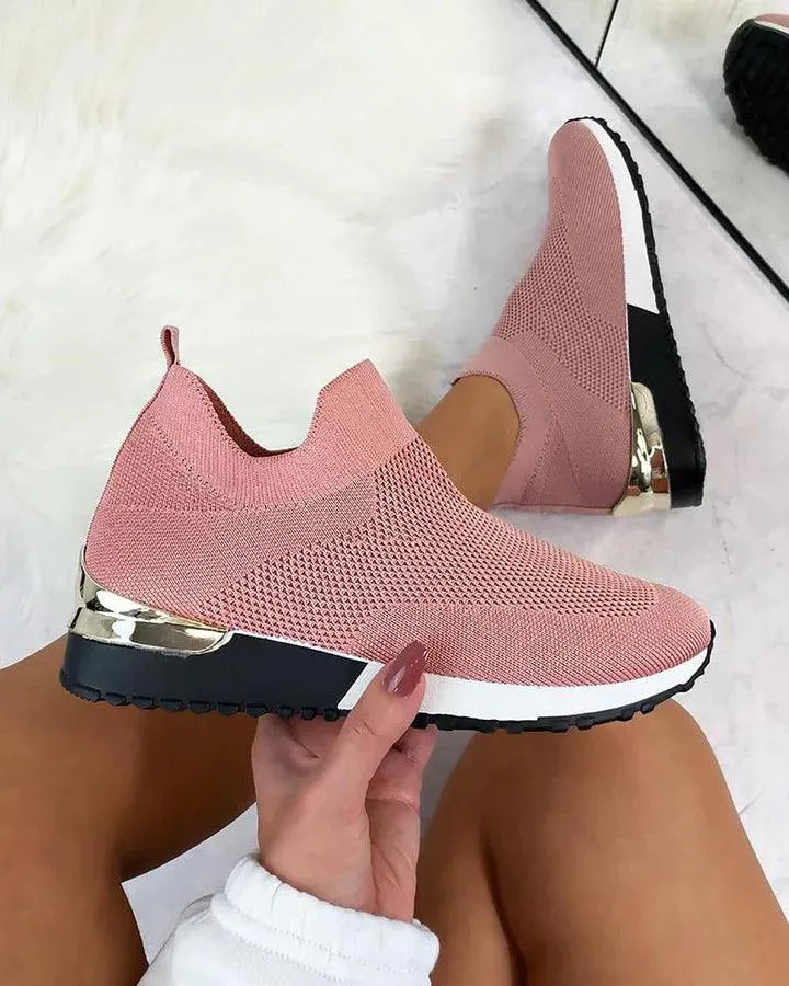 Women's Orthopaedic Pain Relief Slip-On Sneakers - Stylish, Comfortable, All-Day Support Pink