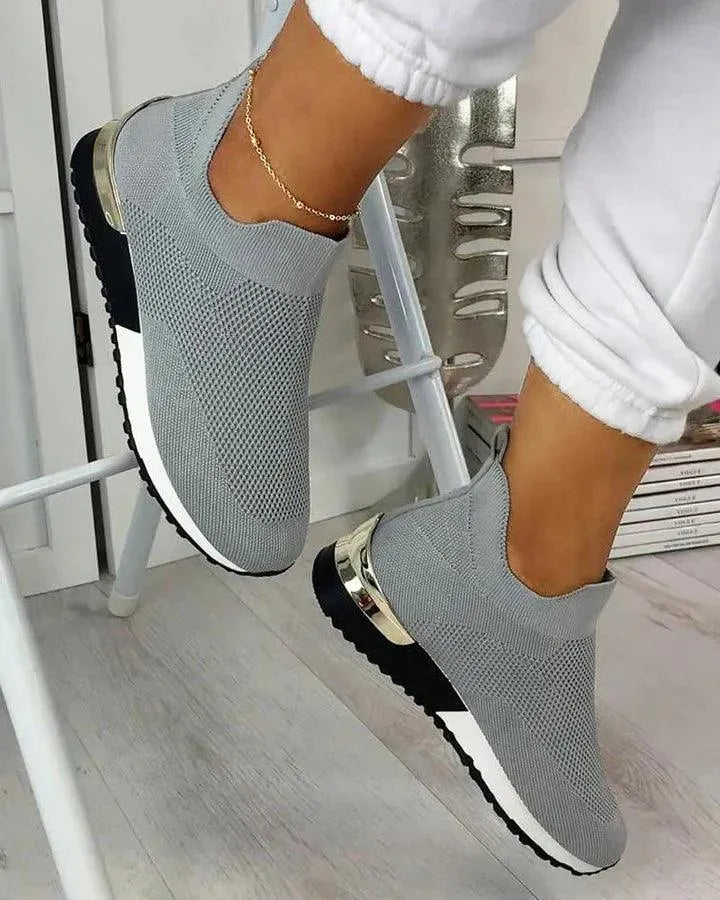 Women's Orthopaedic Pain Relief Slip-On Sneakers - Stylish, Comfortable, All-Day Support Grey