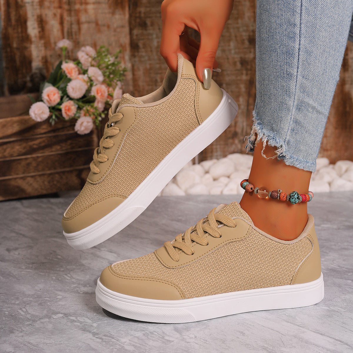 Women’s Orthopaedic Sneakers - Breathable Mesh, Cushioned Sole, Casual Fit
