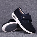 Women's Pain Relief Orthopaedic Sneakers with Adjustable Hook-and-Loop Closure for All-Day Comfort Blue