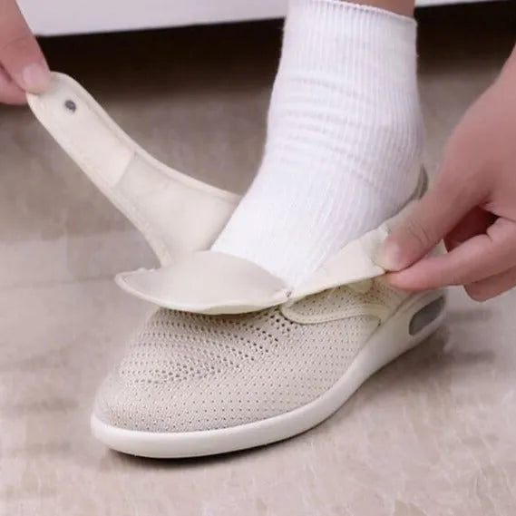 Women's Pain Relief Orthopaedic Sneakers with Adjustable Hook-and-Loop Closure for All-Day Comfort