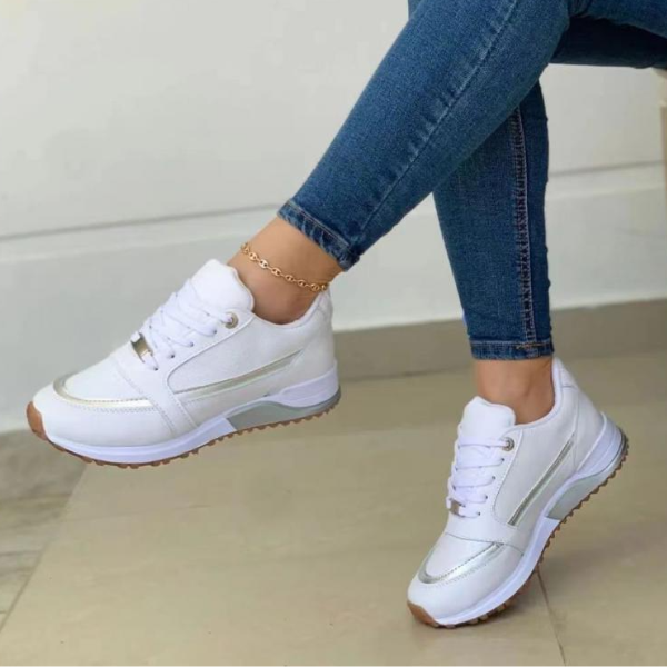 Orthopaedic Women's Sneakers with Cushioned Insole & Arch Support White
