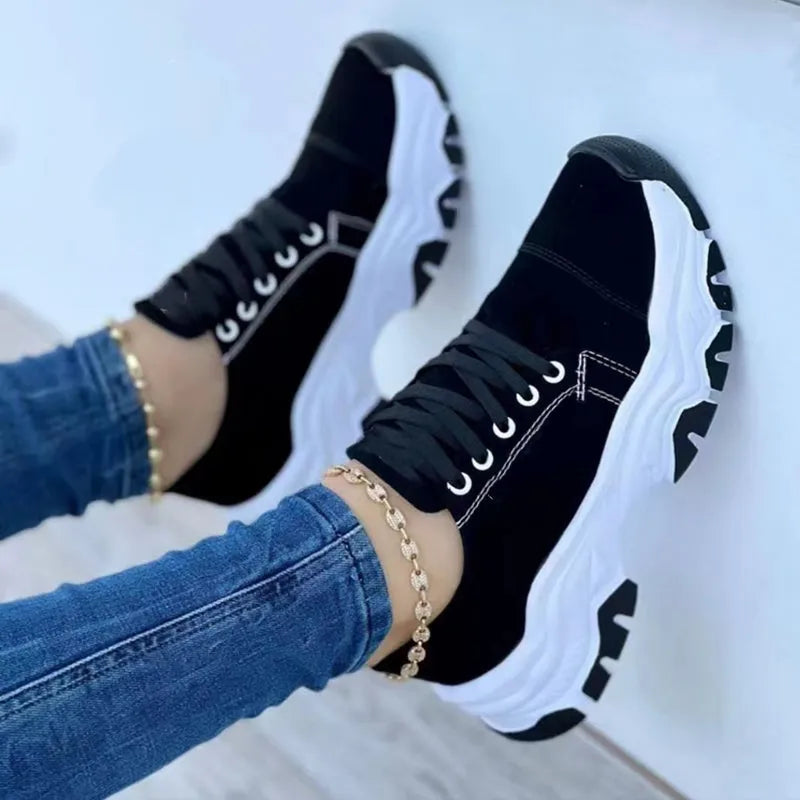 Women's Pain Relief Orthopaedic Sport Sneakers with Chunky Sole - Ergonomic Comfort & Style