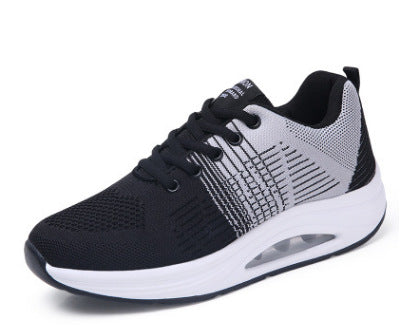 Women's Orthopaedic Sports Trainers with Air Cushion Sole - Lace-Up Style Grey