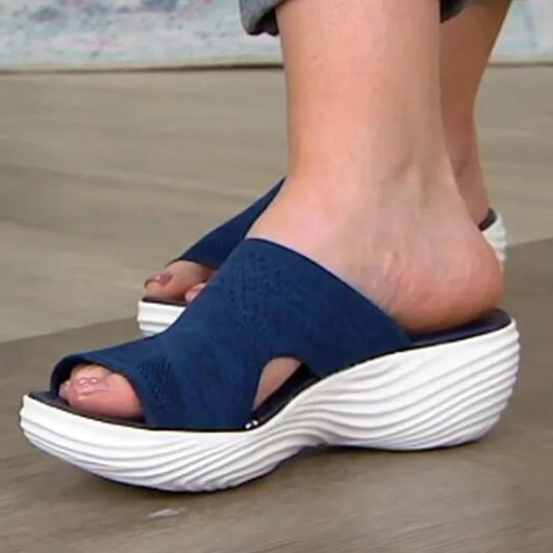 Women's Orthopaedic Pain Relief Stretch Sandals with Cushioned Sole & Cutouts for Comfort