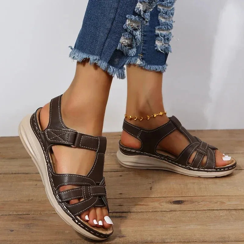 Women's Orthopaedic Walking Sandals - Arch Support, Cushioned Sole, Adjustable Strap