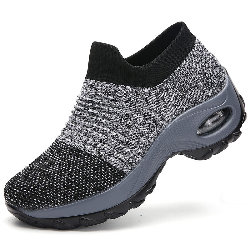 Women's Slip-On Orthopaedic Low-Top Sneakers with Air Cushion Sole Grey