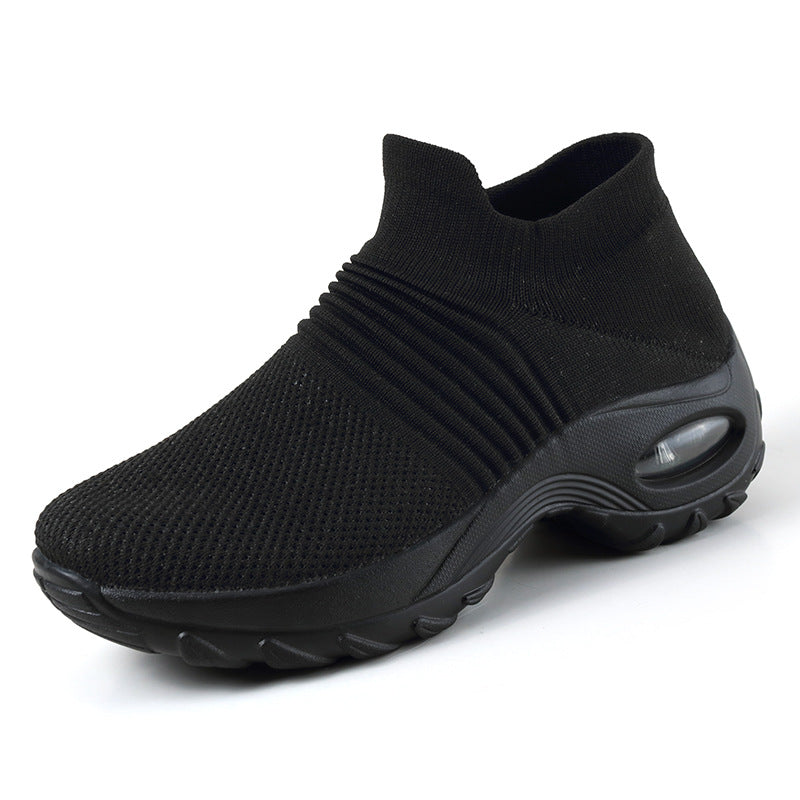 Women's Slip-On Orthopaedic Low-Top Sneakers with Air Cushion Sole Black