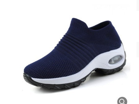 Women's Slip-On Orthopaedic Low-Top Sneakers with Air Cushion Sole Royal Blue