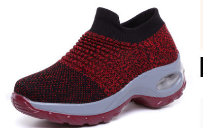 Women's Slip-On Orthopaedic Low-Top Sneakers with Air Cushion Sole Red