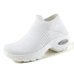 Women's Slip-On Orthopaedic Low-Top Sneakers with Air Cushion Sole White