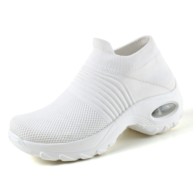 Women's Slip-On Orthopaedic Low-Top Sneakers with Air Cushion Sole White