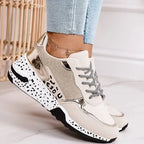 Women's Stylish Orthopaedic Sneakers - Cushioned Sole for All-Day Comfort and Support Gold