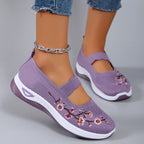 Women's Stylish Pain Relief Orthopaedic Summer Slip-On Shoes - Breathable Comfort for Casual Wear Purple